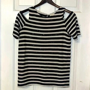 Striped, sequined, cold should Chico’s top